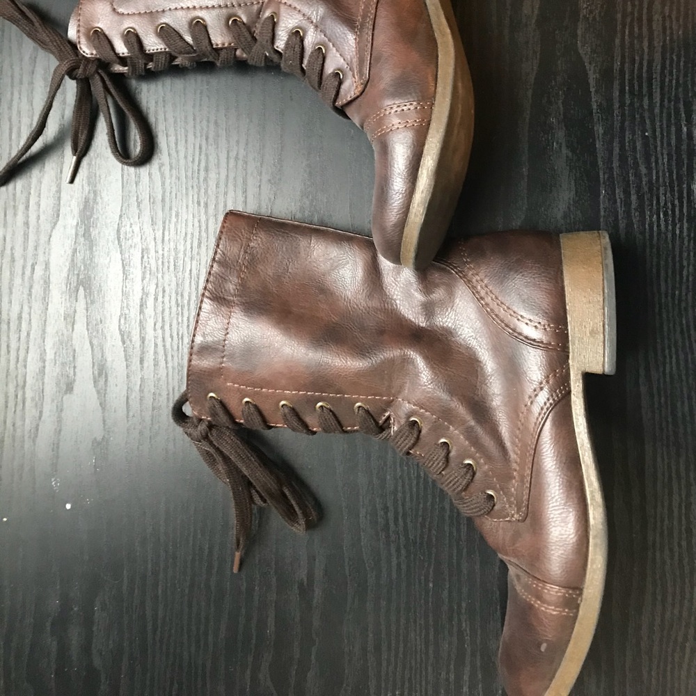 Leather boots